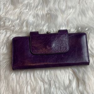 Hobo Purple Leather Wallet